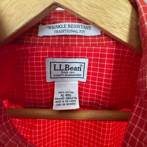 LL Bean Shirt Check Wrinkle Resistant. - XL Traditional Fit - Picture 3 of 7